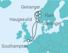 Itinerario del Crucero Fiordos Noruegos - Celebrity Cruises