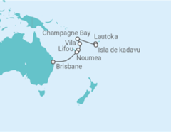 Itinerario del Crucero Segmento vuelta al mundo: de Lautoka a Brisbane - Silversea