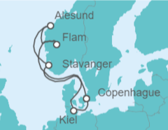 Itinerario del Crucero Valor vikingo  - Costa Cruceros