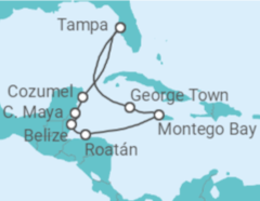 Itinerario del Crucero Arrecifes brillantes, ruinas poderosas - Regent Seven Seas