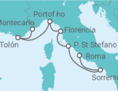 Itinerario del Crucero Disfruta del maravilloso glamur mediterráneo - Silversea