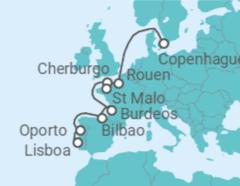 Itinerario del Crucero La atractiva costa atlántica de Europa - Silversea