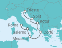 Itinerario del Crucero Caminante del Mediterráneo - Oceania Cruises
