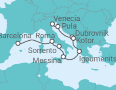 Itinerario del Crucero Gemas dálmatas e italianas - Oceania Cruises