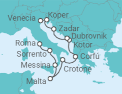 Itinerario del Crucero Estancia italiana - Oceania Cruises