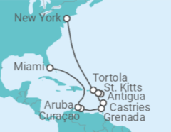 Itinerario del Crucero Encanto caribeño - Oceania Cruises