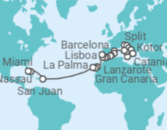 Itinerario del Crucero Adriático a las islas caribeñas - Oceania Cruises