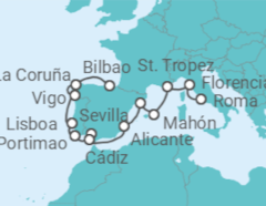 Itinerario del Crucero Celebración Ibérica - Oceania Cruises