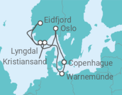 Itinerario del Crucero Fiordos Noruegos y Dinamarca - MSC Cruceros