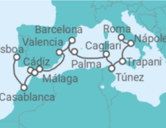 Itinerario del Crucero Desde Roma a Lisboa - Silversea