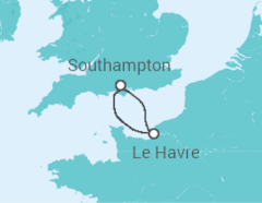 Itinerario del Crucero Francia - Royal Caribbean
