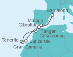 Itinerario del Crucero Islas Canarias y Marruecos - Celebrity Cruises