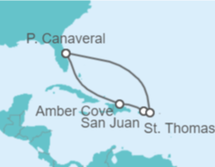 Itinerario del Crucero Puerto Rico, Islas Vírgenes - EEUU - Carnival Cruise Line
