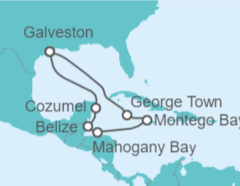 Itinerario del Crucero Islas Caimán, Jamaica, Belice, México - Carnival Cruise Line