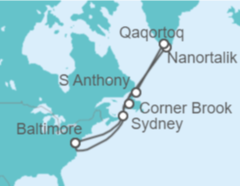 Itinerario del Crucero Canadá - Carnival Cruise Line