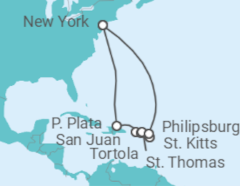 Itinerario del Crucero El Caribe: República Dominicana y Santo Tomás - NCL Norwegian Cruise Line