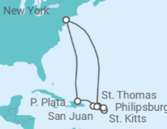 Itinerario del Crucero El Caribe: República Dominicana y Santo Tomás - NCL Norwegian Cruise Line