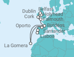 Itinerario del Crucero Segmento vuelta al mundo: de Lisboa a Belfast - Silversea