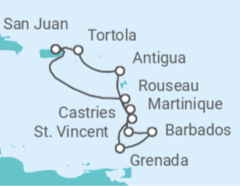 Itinerario del Crucero Islas Vírgenes, Barbados, Martinica - Celebrity Cruises