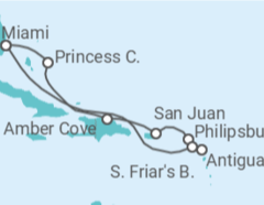 Itinerario del Crucero Caribe Oriental con St. Kitts - Princess Cruises