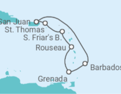 Itinerario del Crucero Sur del Caribe con Barbados - Princess Cruises