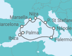 Itinerario del Crucero Un viaje por el espíritu artístico e histórico de la belleza costera del Mediterráneo - Explora Journeys