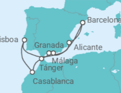 Itinerario del Crucero Un viaje de paisajes de ensueño y encantadoras delicias mediterráneas - Explora Journeys