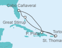 Itinerario del Crucero Islas Vírgenes - EEUU, Islas Vírgenes - Reino Unido - NCL Norwegian Cruise Line