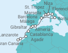 Itinerario del Crucero Desde Las Palmas de Gran Canaria a Barcelona - Azamara