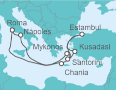 Itinerario del Crucero Grecia, Turquía, Italia - con vuelos - Celebrity Cruises