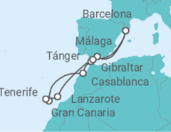 Itinerario del Crucero Marruecos e Islas Canarias - Con vuelos - Celebrity Cruises