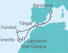 Itinerario del Crucero Islas Canarias, Portugal y Marruecos - Con vuelos - Celebrity Cruises