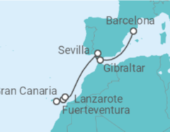 Itinerario del Crucero Islas Canarias - AIDA