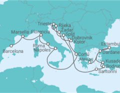 Itinerario del Crucero Desde Barcelona a Pireo (Atenas) - Holland America Line