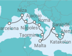 Itinerario del Crucero Desde Pireo (Atenas) a Barcelona - Holland America Line