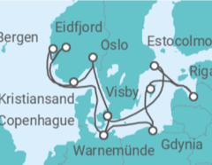 Itinerario del Crucero Capitales Bálticas y Noruega - MSC Cruceros