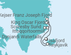 Itinerario del Crucero Islandia - Silversea