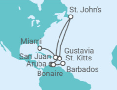 Itinerario del Crucero Soleadas costas de Florida - Silversea