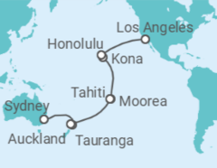 Itinerario del Crucero Transpacífico: Tahití y Hawái - Princess Cruises