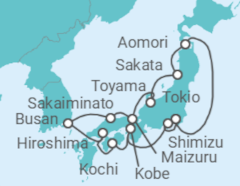 Itinerario del Crucero Japón intensivo: Tokyo, Hiroshima y Kobe  - Azamara