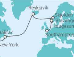 Itinerario del Crucero Noruega, Islandia, Canadá - Princess Cruises