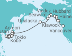Itinerario del Crucero Grand Voyage: De Vancouver a Tokio - Azamara