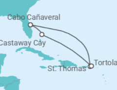 Itinerario del Crucero Islas Vírgenes  - Disney Cruise Line