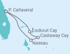 Itinerario del Crucero Bahamas - Disney Cruise Line