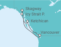 Itinerario del Crucero Alaska y Ketchikan - Disney Cruise Line
