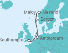 Itinerario del Crucero Fiordos Noruegos - Disney Cruise Line