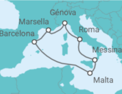 Itinerario del Crucero Italia, Malta, Francia - MSC Cruceros