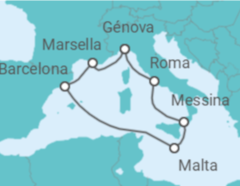 Itinerario del Crucero Italia, Malta, Francia - MSC Cruceros