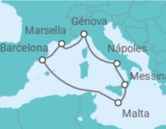 Itinerario del Crucero Italia, Malta, Francia - MSC Cruceros
