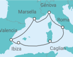 Itinerario del Crucero Italia, Francia, España - MSC Cruceros
